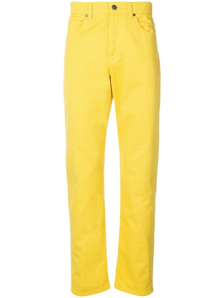 Msgm Regular Fit Trousers - Yellow