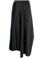 Pringle Of Scotland Colour-block Flared Skirt - Grey
