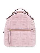 Fendi Velvet Ff Print Mini Backpack - Pink