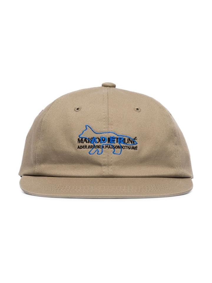 Maison Kitsuné X Ader Error Logo Baseball Cap - Brown