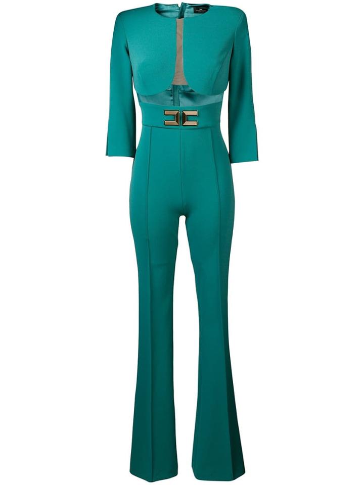 Elisabetta Franchi Perfectly Fitted Playsuit - Green