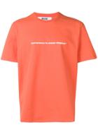 Msgm Slogan Print T-shirt - Orange