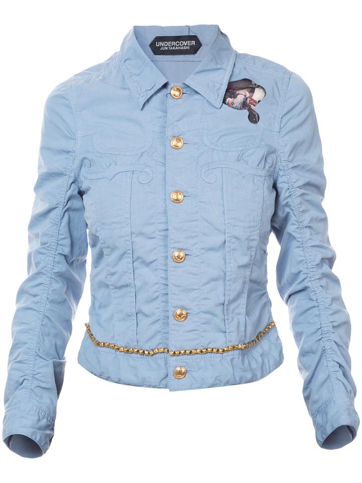 Undercover - Denim Kiss Cameo Jacket - Women - Cotton/linen/flax - 2, Blue, Cotton/linen/flax