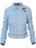 Undercover - Denim Kiss Cameo Jacket - Women - Cotton/linen/flax - 2, Blue, Cotton/linen/flax