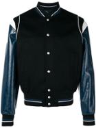 Givenchy Contrast Sleeve Bomber Jacket - Black