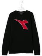 Diadora Junior Logo Patch Sweatshirt - Black