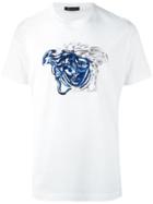 Versace Medusa Contrast Embroidery T-shirt - White