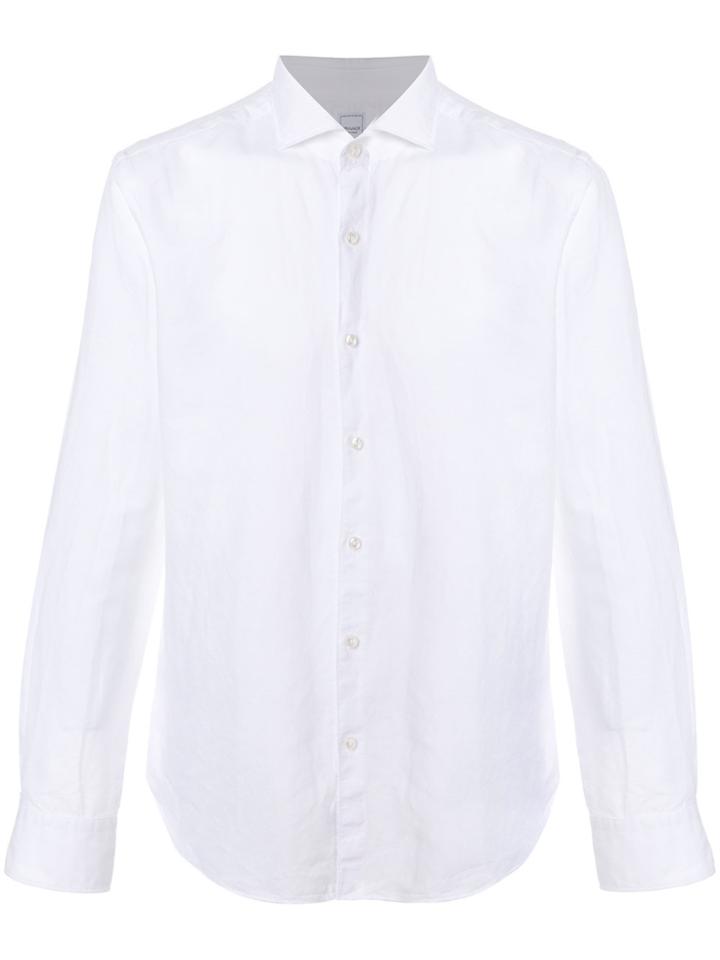 Xacus Spread Collar Long Sleeve Shirt - White
