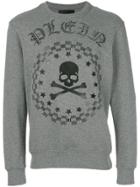 Philipp Plein Skull, Star And Checkered Detail Sweatshirt - Grey