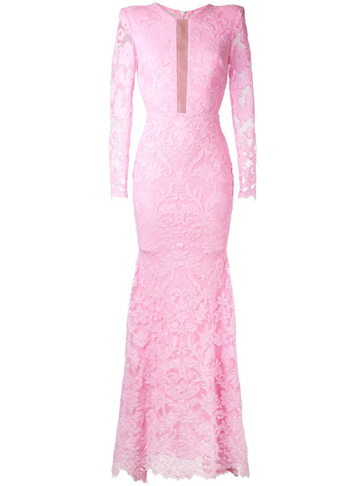 Alex Perry - Darius Dress - Women - Polyester - 12, Pink/purple, Polyester