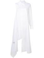 Mm6 Maison Margiela Asymmetric One Sleeve Shirt Dress - White