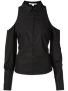 Jonathan Simkhai Cold Shoulder Shirt - Black