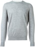 Brunello Cucinelli Crew Neck Jumper, Men's, Size: 52, Grey, Cashmere/wool