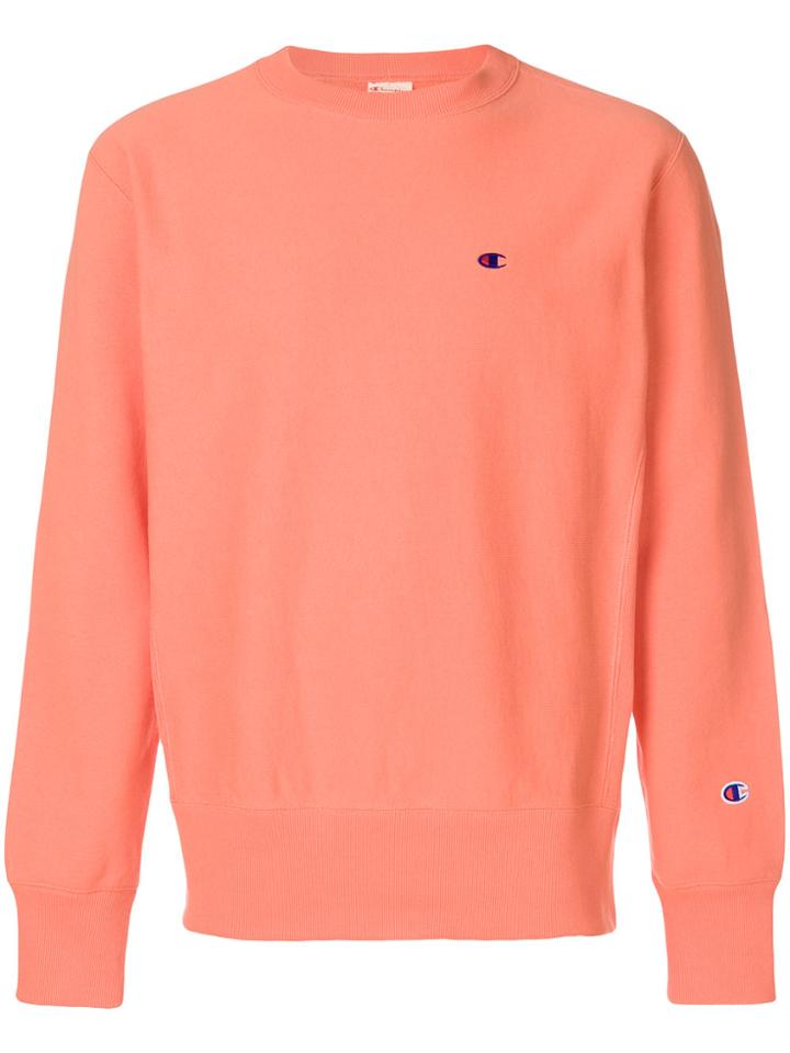 Champion Chest Logo Embroidery Sweatshirt - Yellow & Orange