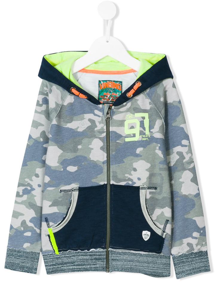 Vingino - Zip-up Hoodie - Kids - Cotton/polyester - 12 Yrs, Blue