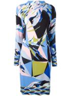 Emilio Pucci Abstract Print Dress, Women's, Size: 44, Blue, Silk/viscose