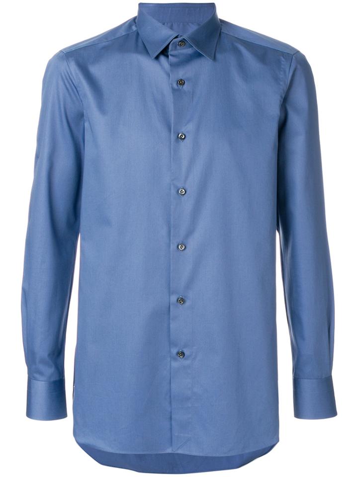 Boglioli Curved Hem Shirt - Blue