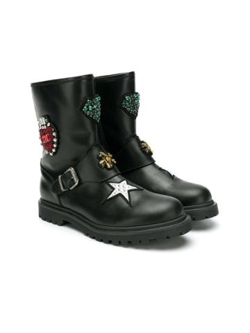 Andrea Montelpare Teen Embellished Boots - Black