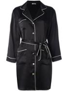 P.a.r.o.s.h. Belted Shirt Dress, Women's, Size: Large, Black, Silk
