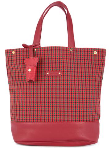 Familiar Teen Checked Tote Bag - Red
