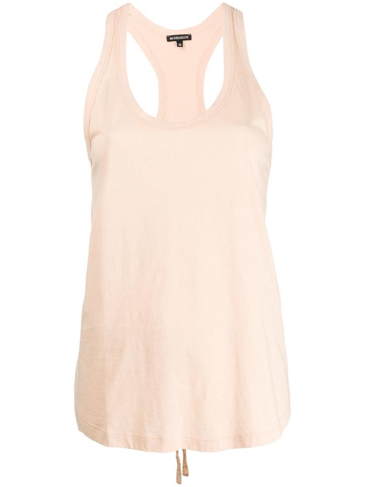 Ann Demeulemeester Pleated-hem Tank Top - Neutrals