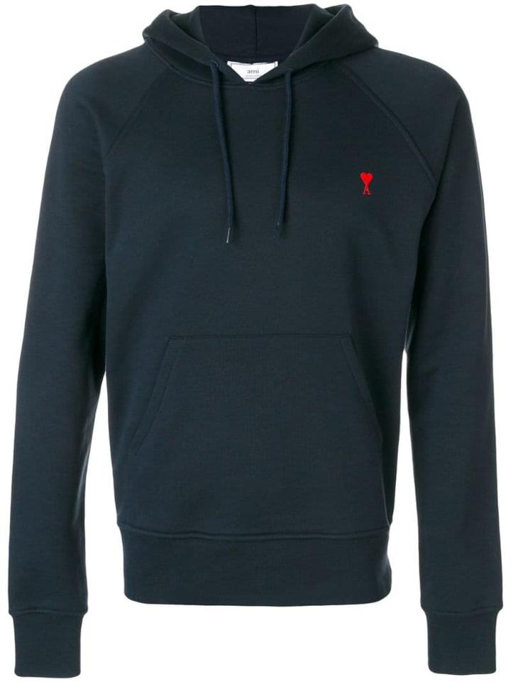 Ami Paris Ami De Coeur Hoodie - Blue