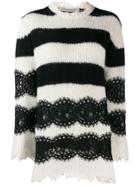 Philosophy Di Lorenzo Serafini Striped Lace Sweater - Black
