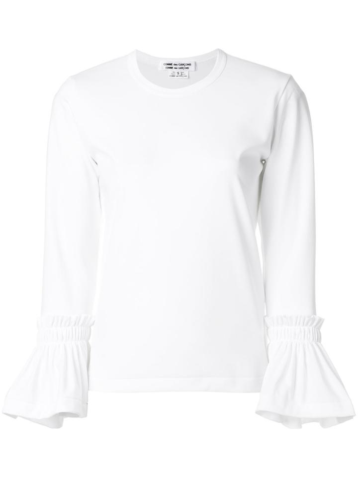 Comme Des Garçons Comme Des Garçons Flared Sleeve Jumper - White