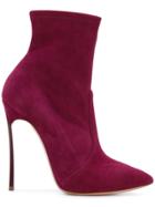 Casadei Heeled Ankle Boots - Pink & Purple