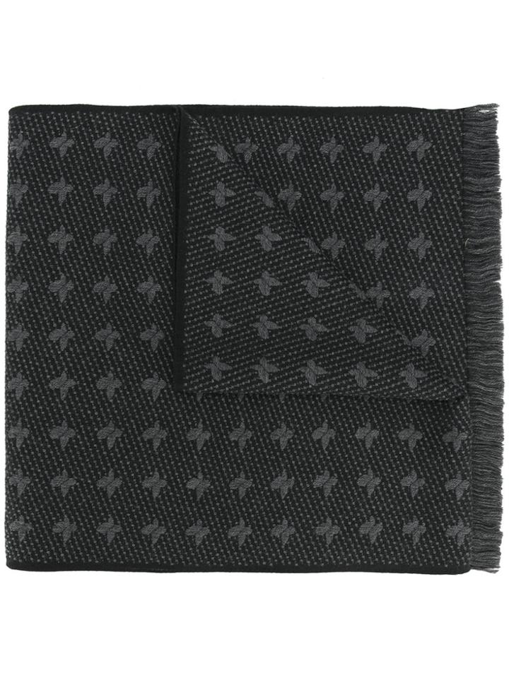 Fefè Butterfly Print Scarf - Grey
