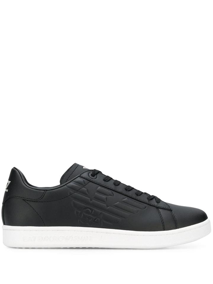 Ea7 Emporio Armani Logo Low-top Sneakers - Black