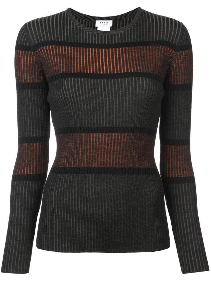 Akris Punto Ribbed Striped Jumper - Green