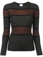 Akris Punto Ribbed Striped Jumper - Green