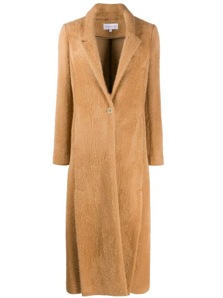 Patrizia Pepe Longline Single-breasted Coat - Brown