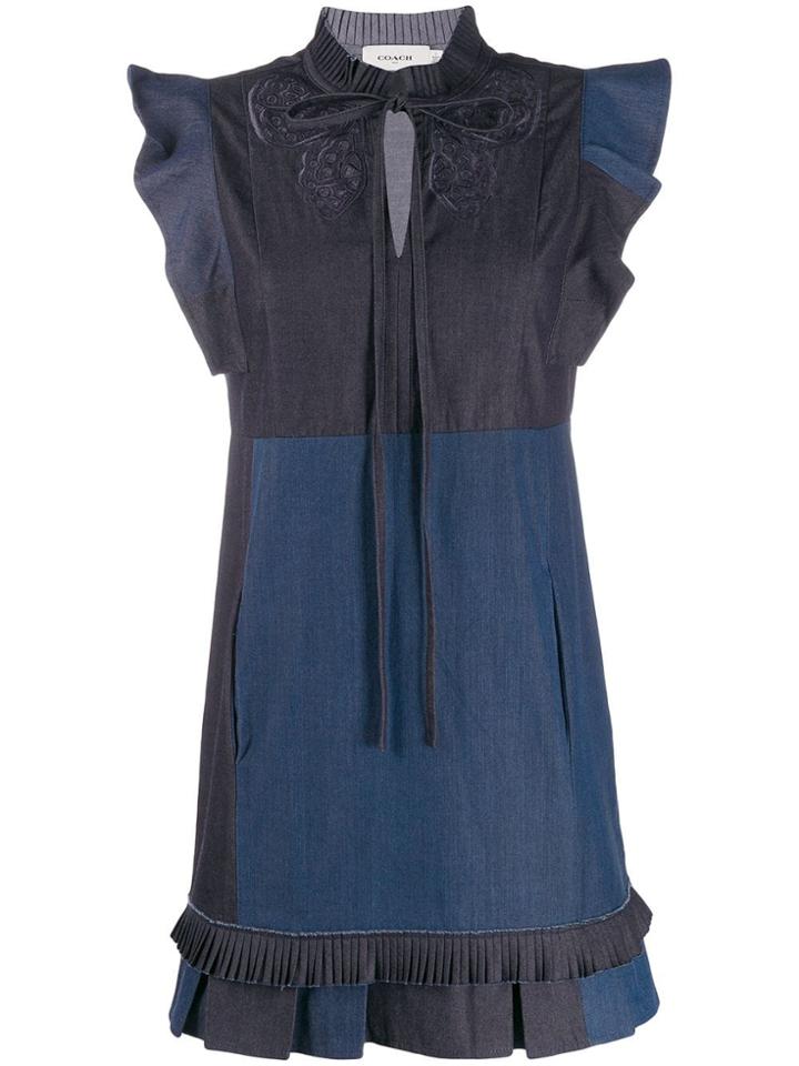 Coach Denim Patch Dress - Blue