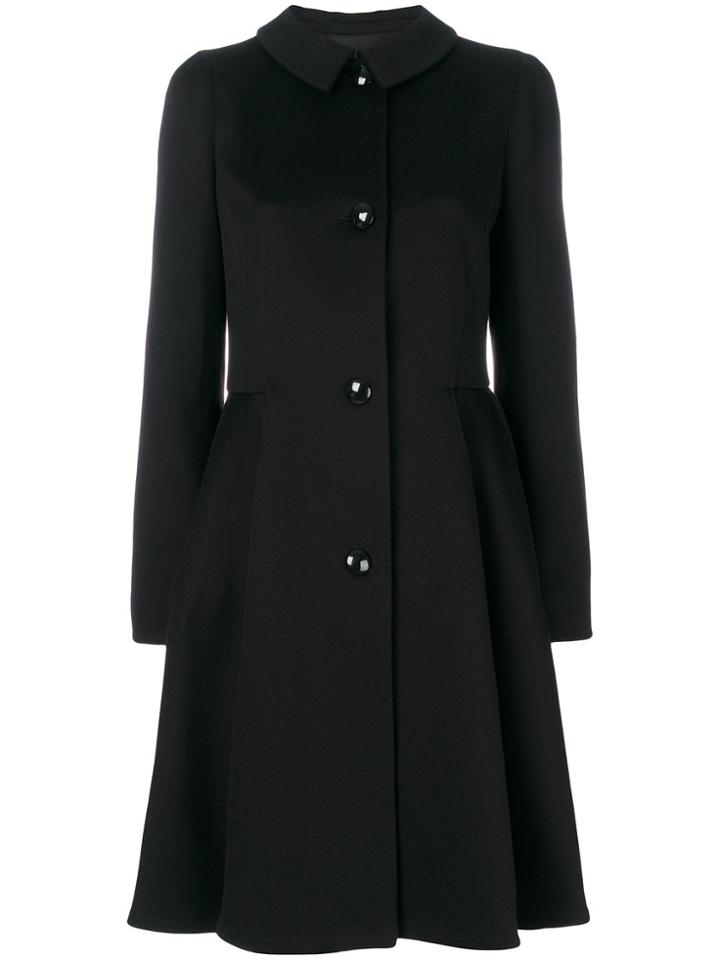 Armani Collezioni Flared Coat - Black
