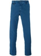 Incotex Slim Chino Trousers, Men's, Size: 35, Blue, Cotton/spandex/elastane