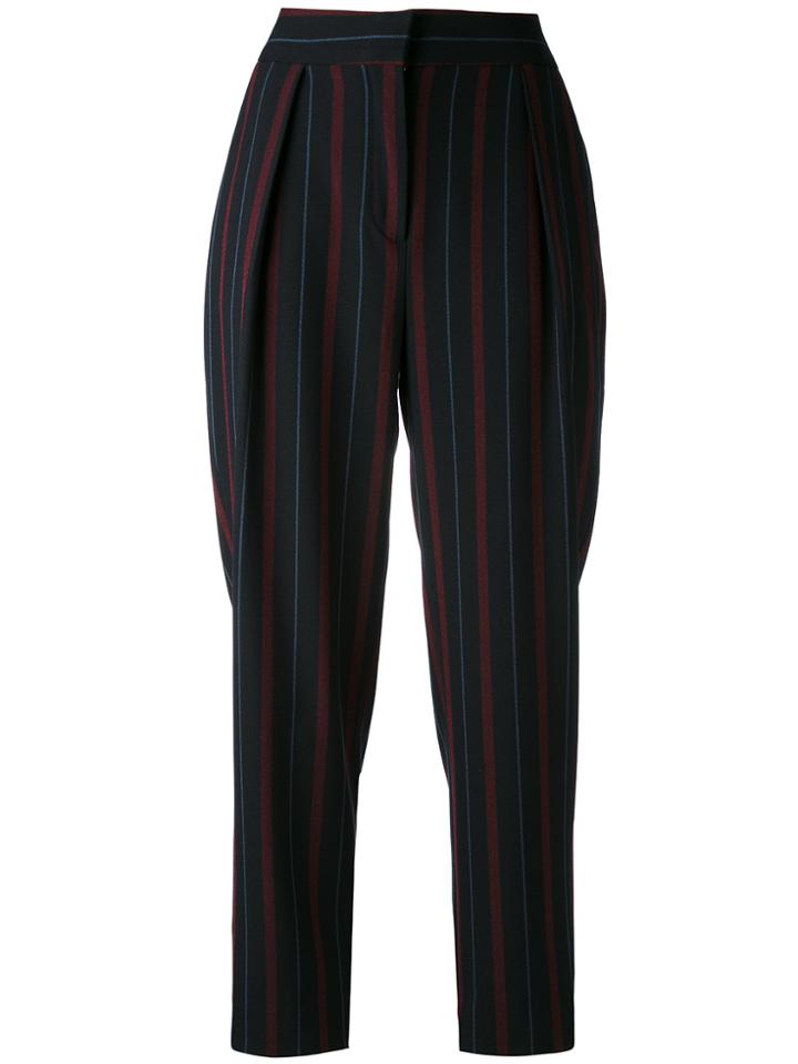 See By Chloé Stripe Cropped Trousers - Blue
