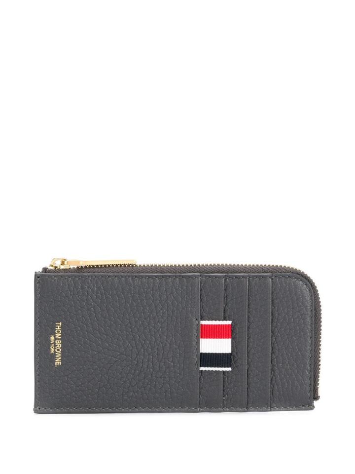 Thom Browne Half-zip Around Wallet - Grey