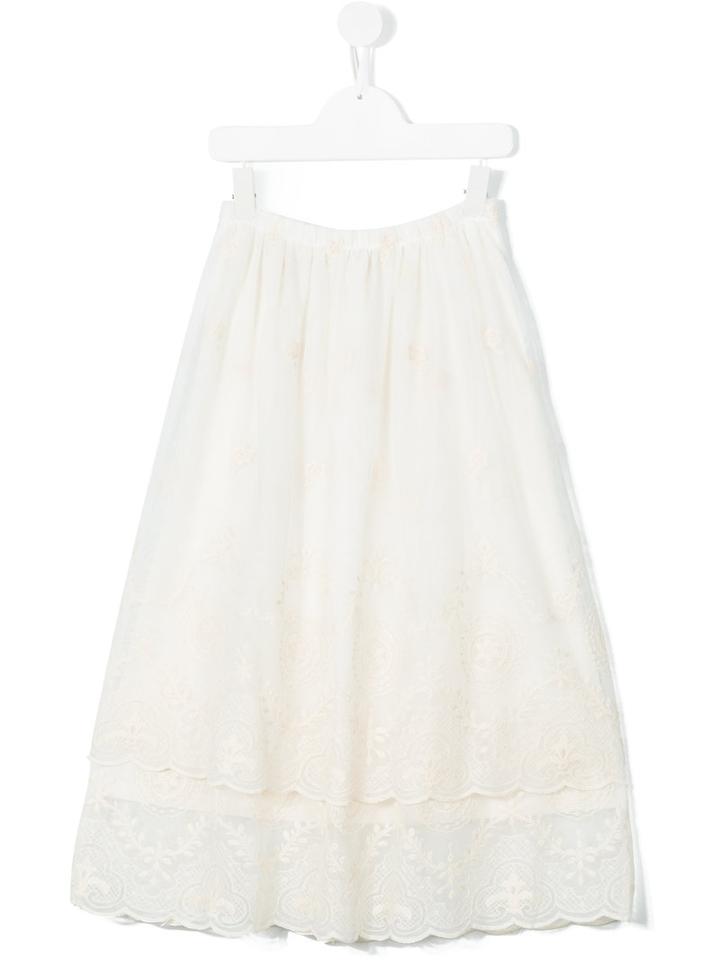 Caffe' D'orzo - Shift Skirt - Kids - Cotton/nylon/spandex/elastane/micromodal - 12 Yrs, Girl's, White