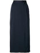 Knott Wrap Skirt Pants - Blue