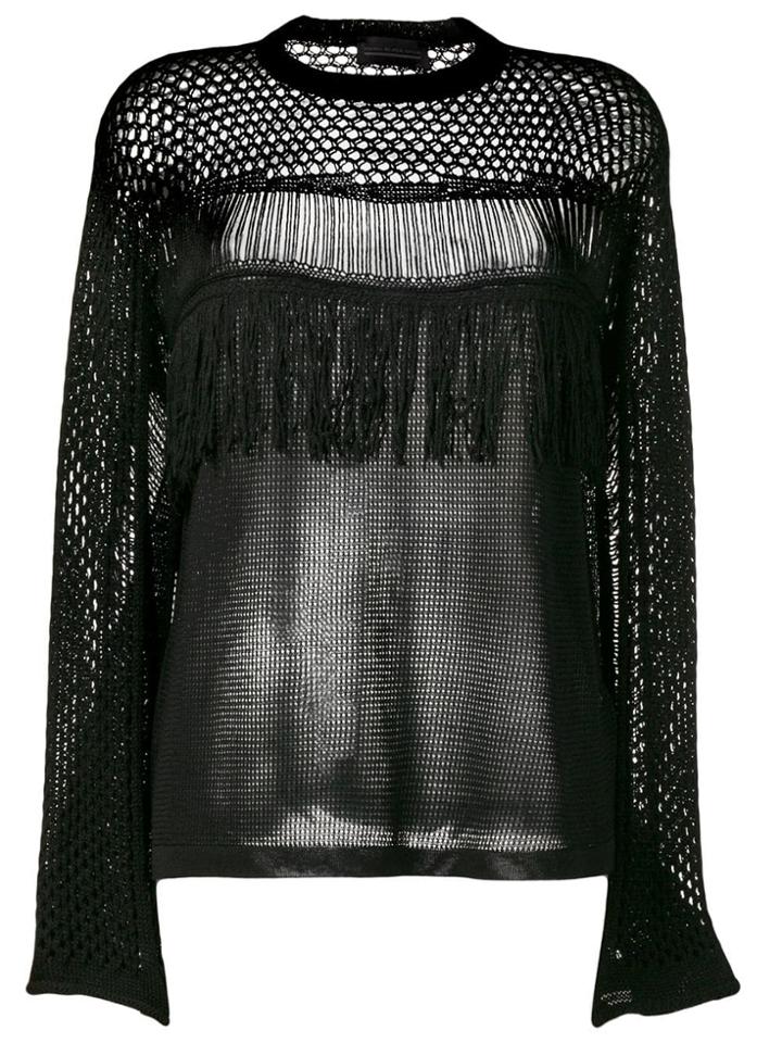 Diesel Black Gold Openwork Mesh Knitted Top