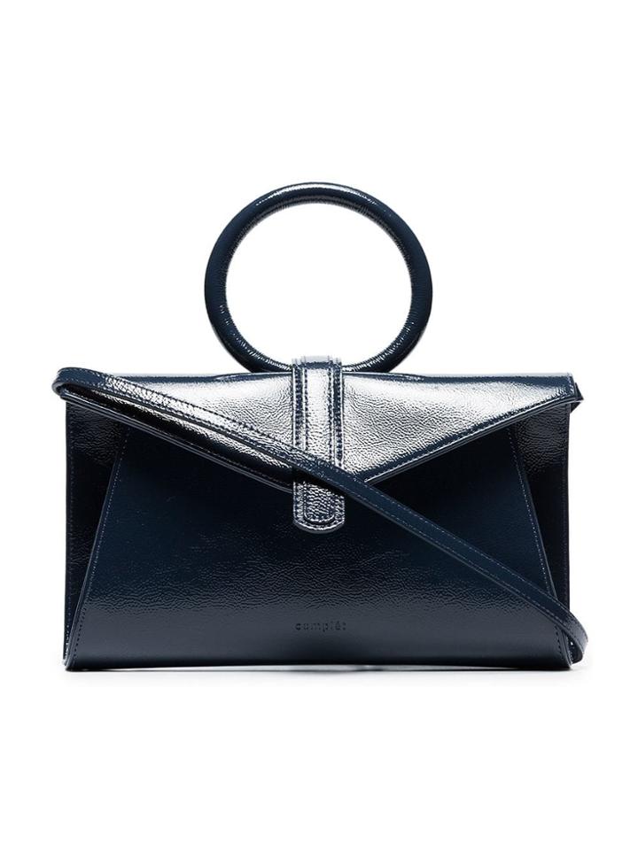 Complet Slate Blue Valery Mini Envelope Leather Crossbody Bag