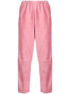 Drome Cropped Suede Trousers - Pink