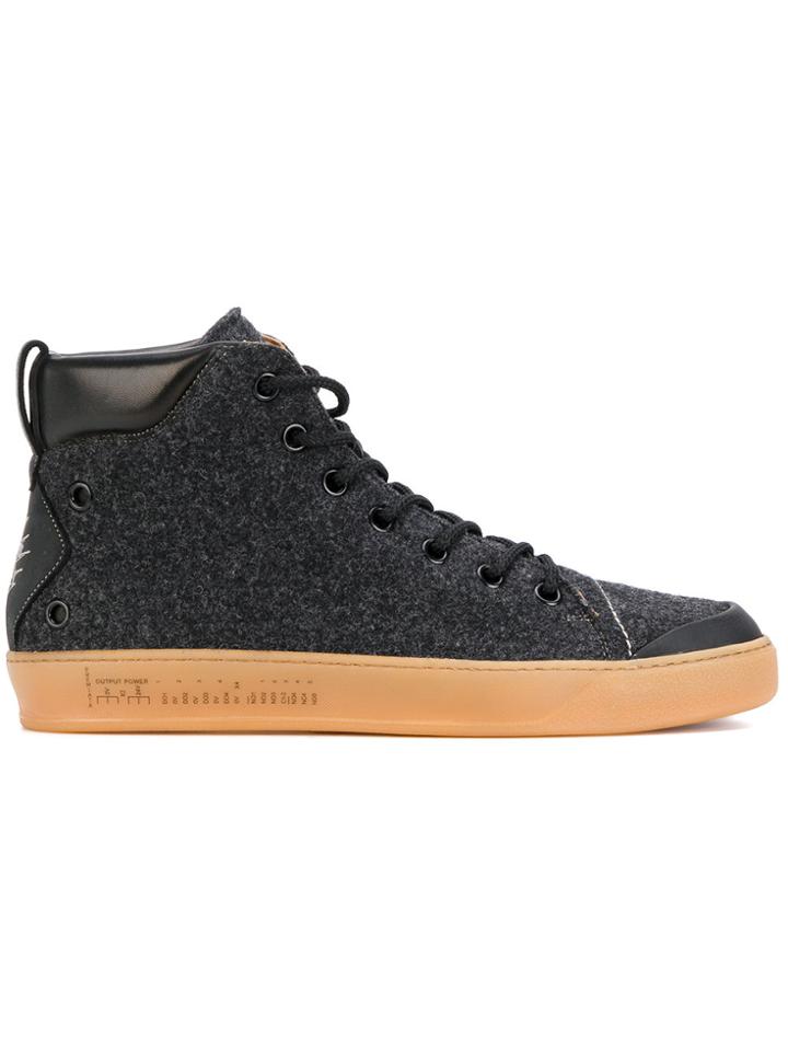 Premiata Felt Hi-top Sneakers - Grey