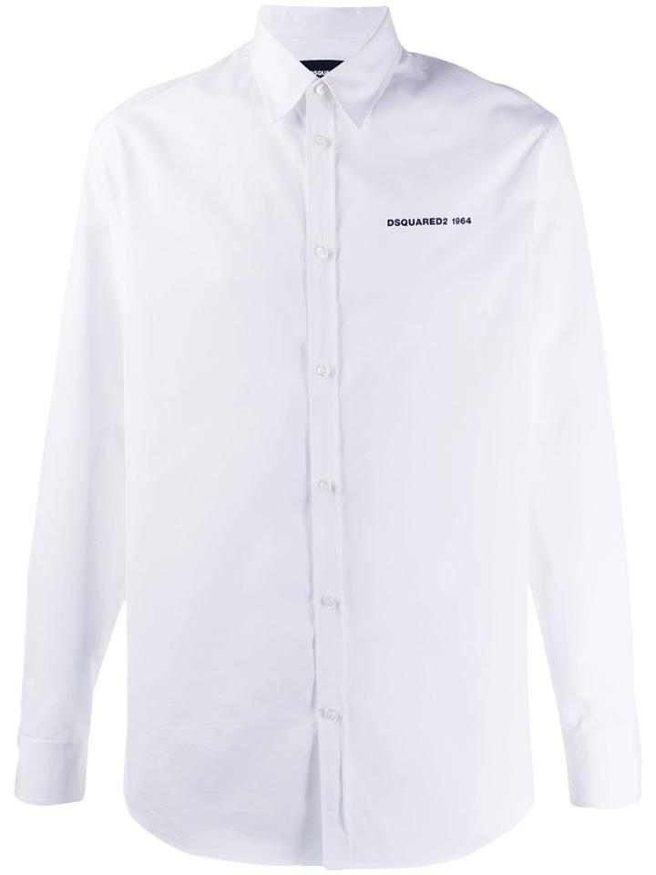 Dsquared2 Contrasting Lettering Logo Shirt - White