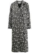 Faith Connexion Textured Check Coat - Black