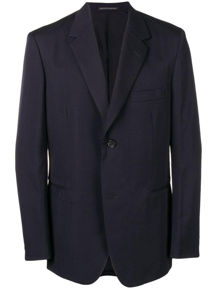 Yohji Yamamoto Single Breasted Blazer - Blue