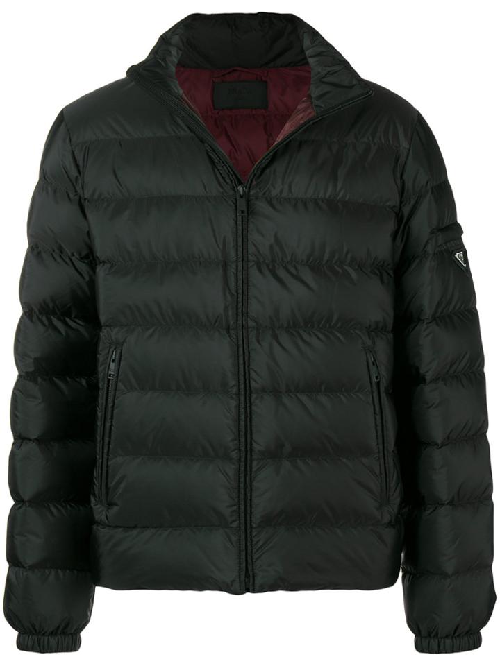 Prada Padded Logo Jacket - Black