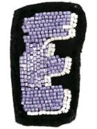 Olympia Le-tan - Alphabet Patch - Women - Glass - One Size, Black, Glass